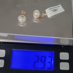 14K 18mm  Studs Pearl EarringsElegant Pearl Drop Earrings